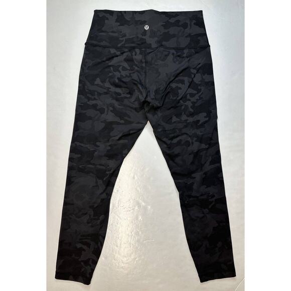 Lululemon Wunder Under High Rise Tight 25" Sz 10 Black/Gray Camo Crop Legging - Picture 7 of 12